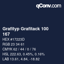 カラーコード: Grafityp Grafitack 100 - 167 | qconv.com