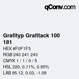 カラーコード: Grafityp Grafitack 100 - 181 | qconv.com
