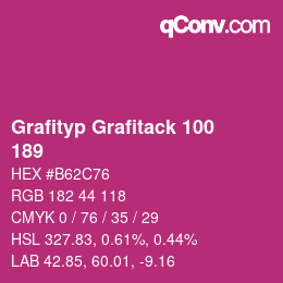 カラーコード: Grafityp Grafitack 100 - 189 | qconv.com