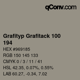 Código de color: Grafityp Grafitack 100 - 194 | qconv.com
