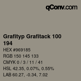 カラーコード: Grafityp Grafitack 100 - 194 | qconv.com