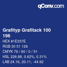 カラーコード: Grafityp Grafitack 100 - 196 | qconv.com