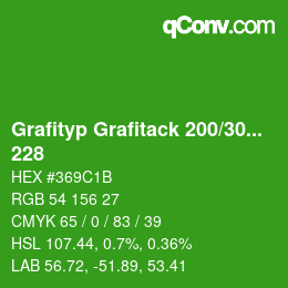 カラーコード: Grafityp Grafitack 200/300 - 228 | qconv.com