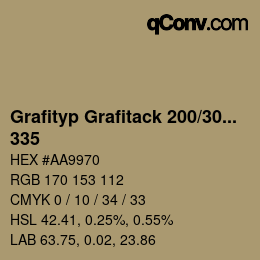 カラーコード: Grafityp Grafitack 200/300 - 335 | qconv.com