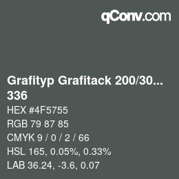 カラーコード: Grafityp Grafitack 200/300 - 336 | qconv.com