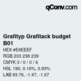 カラーコード: Grafityp Grafitack budget - B01 | qconv.com