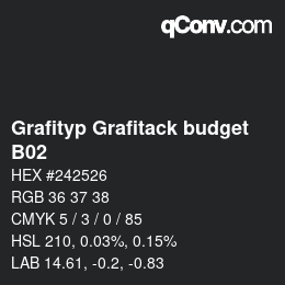 Code couleur: Grafityp Grafitack budget - B02 | qconv.com