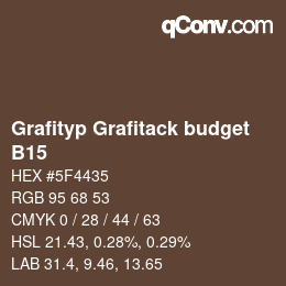 Farbcode: Grafityp Grafitack budget - B15 | qconv.com