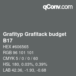 Code couleur: Grafityp Grafitack budget - B17 | qconv.com