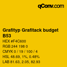 Code couleur: Grafityp Grafitack budget - B53 | qconv.com