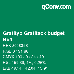 Code couleur: Grafityp Grafitack budget - B64 | qconv.com