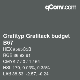 Code couleur: Grafityp Grafitack budget - B67 | qconv.com