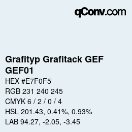 Code couleur: Grafityp Grafitack GEF - GEF01 | qconv.com