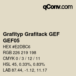 Code couleur: Grafityp Grafitack GEF - GEF05 | qconv.com