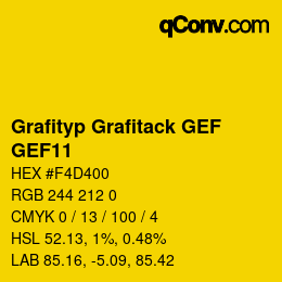 颜色代码: Grafityp Grafitack GEF - GEF11 | qconv.com