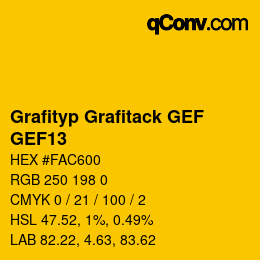 Code couleur: Grafityp Grafitack GEF - GEF13 | qconv.com