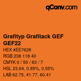 カラーコード: Grafityp Grafitack GEF - GEF22 | qconv.com