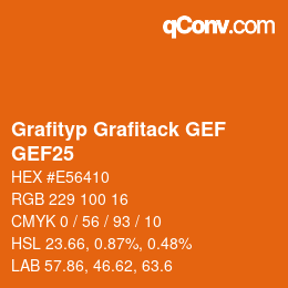 Code couleur: Grafityp Grafitack GEF - GEF25 | qconv.com