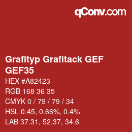 カラーコード: Grafityp Grafitack GEF - GEF35 | qconv.com