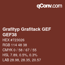 カラーコード: Grafityp Grafitack GEF - GEF38 | qconv.com