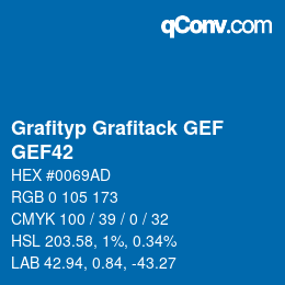 Code couleur: Grafityp Grafitack GEF - GEF42 | qconv.com