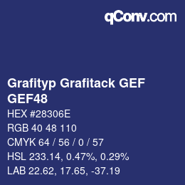 カラーコード: Grafityp Grafitack GEF - GEF48 | qconv.com