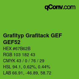 Code couleur: Grafityp Grafitack GEF - GEF52 | qconv.com