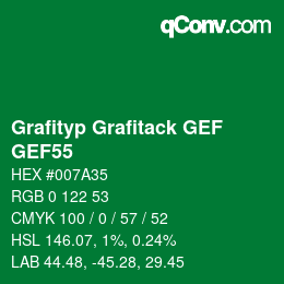 カラーコード: Grafityp Grafitack GEF - GEF55 | qconv.com