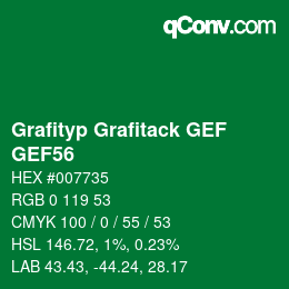 カラーコード: Grafityp Grafitack GEF - GEF56 | qconv.com