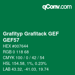 Code couleur: Grafityp Grafitack GEF - GEF57 | qconv.com