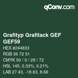 カラーコード: Grafityp Grafitack GEF - GEF59 | qconv.com