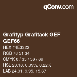 カラーコード: Grafityp Grafitack GEF - GEF66 | qconv.com