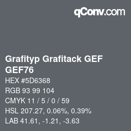 颜色代码: Grafityp Grafitack GEF - GEF76 | qconv.com