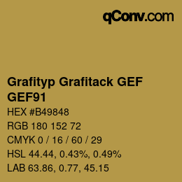 カラーコード: Grafityp Grafitack GEF - GEF91 | qconv.com