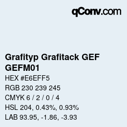 Farbcode: Grafityp Grafitack GEF - GEFM01 | qconv.com