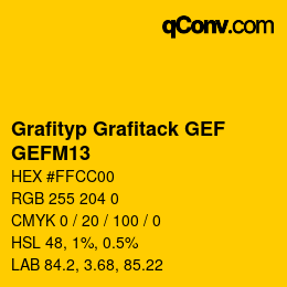 カラーコード: Grafityp Grafitack GEF - GEFM13 | qconv.com