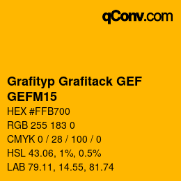 Farbcode: Grafityp Grafitack GEF - GEFM15 | qconv.com