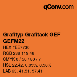 Farbcode: Grafityp Grafitack GEF - GEFM22 | qconv.com