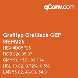 Code couleur: Grafityp Grafitack GEF - GEFM26 | qconv.com