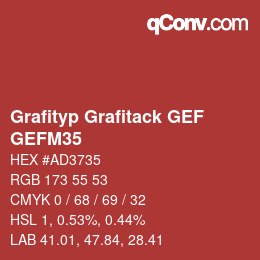 Farbcode: Grafityp Grafitack GEF - GEFM35 | qconv.com