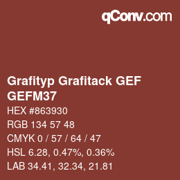 颜色代码: Grafityp Grafitack GEF - GEFM37 | qconv.com