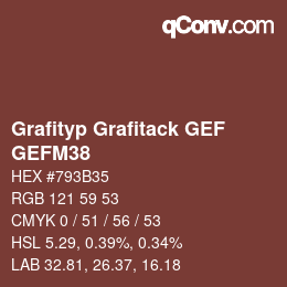 カラーコード: Grafityp Grafitack GEF - GEFM38 | qconv.com