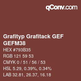 カラーコード: Grafityp Grafitack GEF - GEFM38 | qconv.com