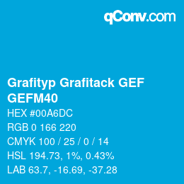 Code couleur: Grafityp Grafitack GEF - GEFM40 | qconv.com