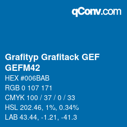 Farbcode: Grafityp Grafitack GEF - GEFM42 | qconv.com