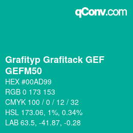 颜色代码: Grafityp Grafitack GEF - GEFM50 | qconv.com