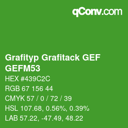 Code couleur: Grafityp Grafitack GEF - GEFM53 | qconv.com