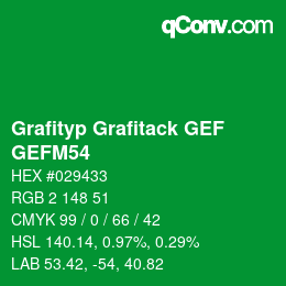 Farbcode: Grafityp Grafitack GEF - GEFM54 | qconv.com
