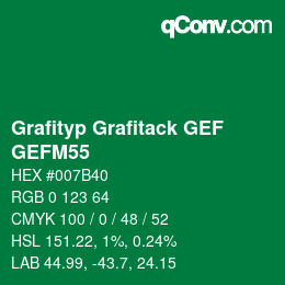 Code couleur: Grafityp Grafitack GEF - GEFM55 | qconv.com