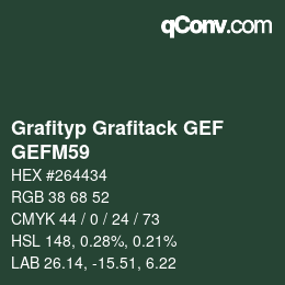 カラーコード: Grafityp Grafitack GEF - GEFM59 | qconv.com